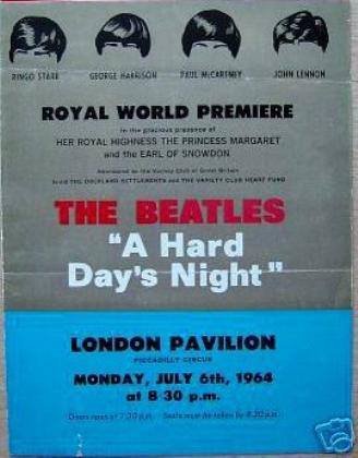 Hard Days Night Premiere 6th July 1964